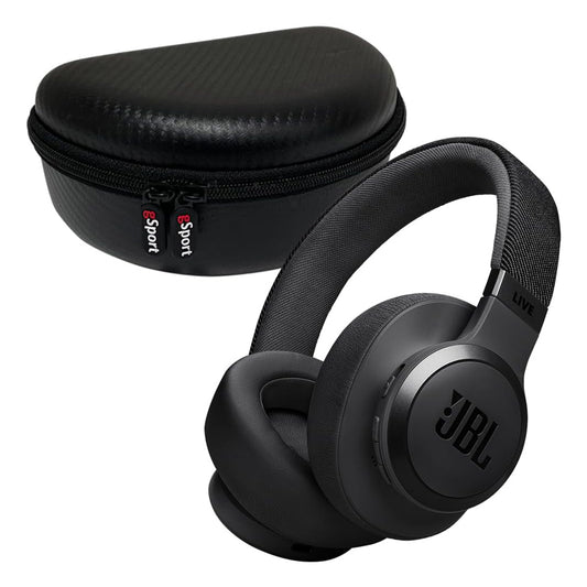 JBL Live 770NC Wireless Over Ear Noise Cancelling Headphone Bundle with gSport Case (Black)