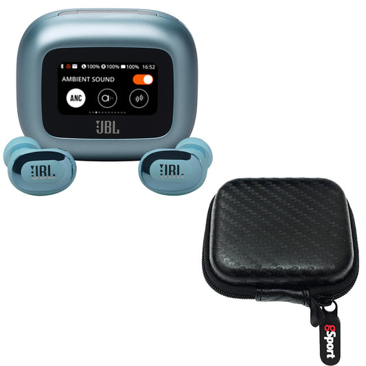 JBL Live Buds 3 True Wireless Noise Cancelling Earbud Bundle with gSport Case (Blue)