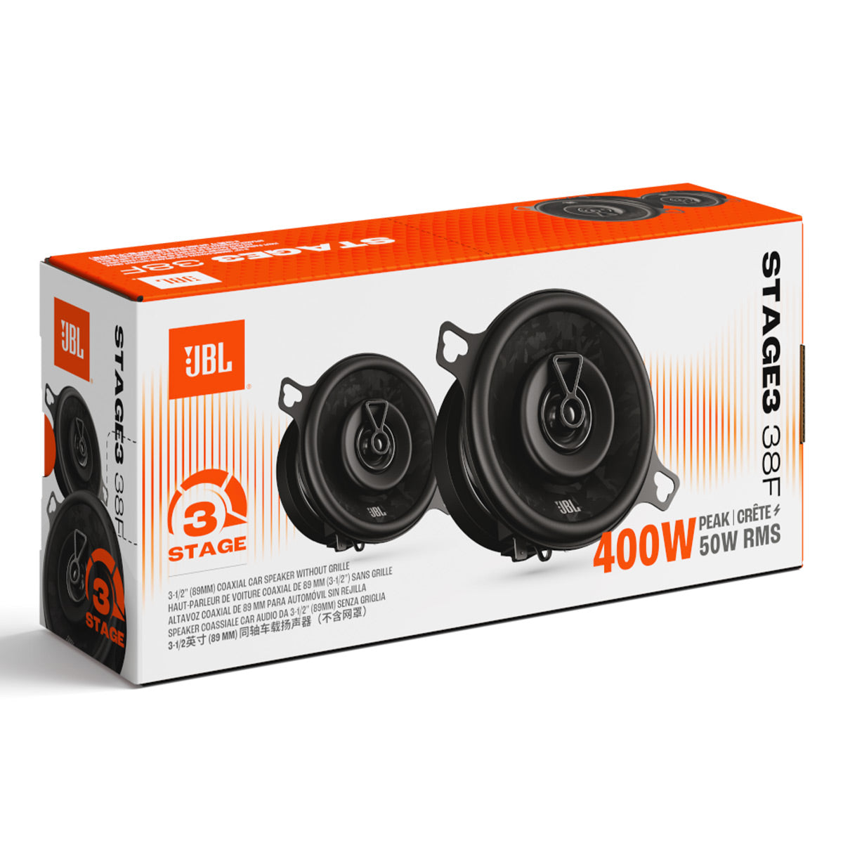 JBL Stage3 38F 3.5” 2-Way Coaxial Speakers - Pair