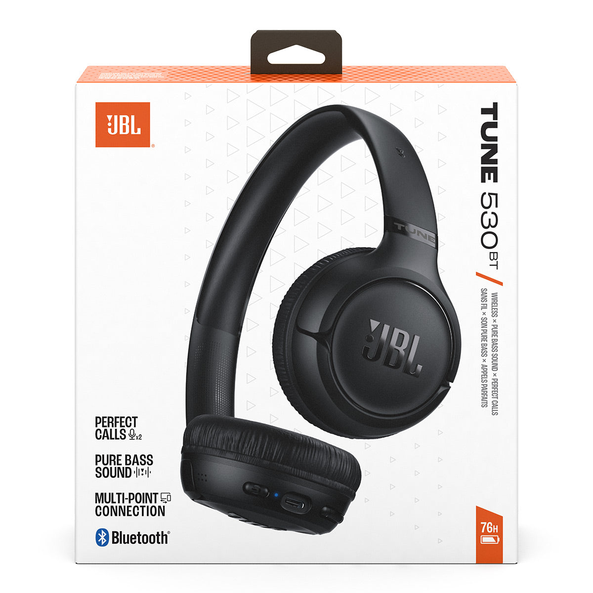 JBL Tune 530BT On Ear Bluetooth Headphones (Black)