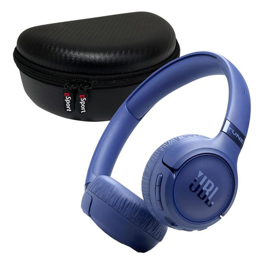 JBL Tune 680NC Wireless On-Ear Noise Cancelling Headphone Bundle with gSport Case (Blue)