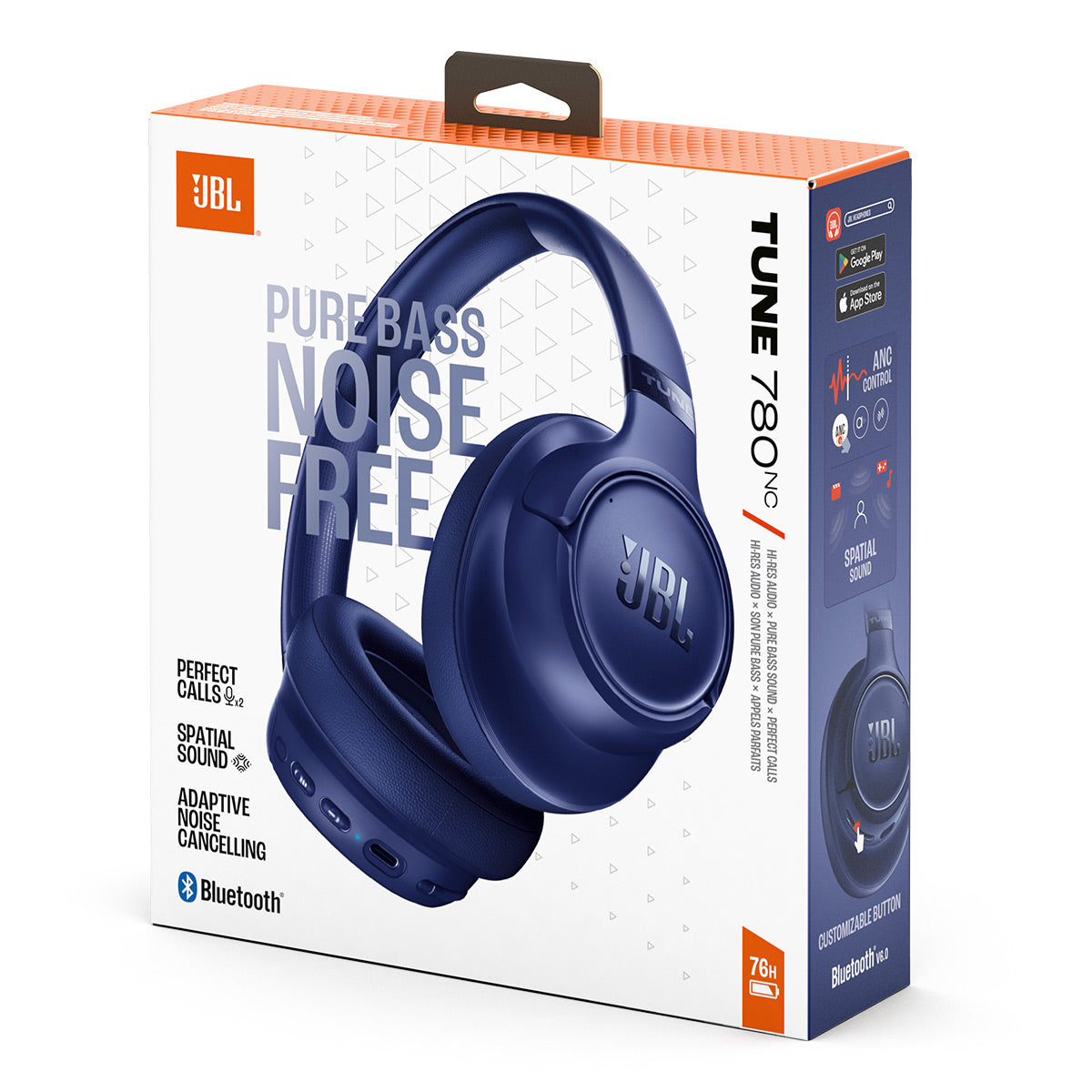 JBL JBL Tune 780NC Wireless Over Ear Noise Cancelling Headphone Bundle with gSport Case (Blue)