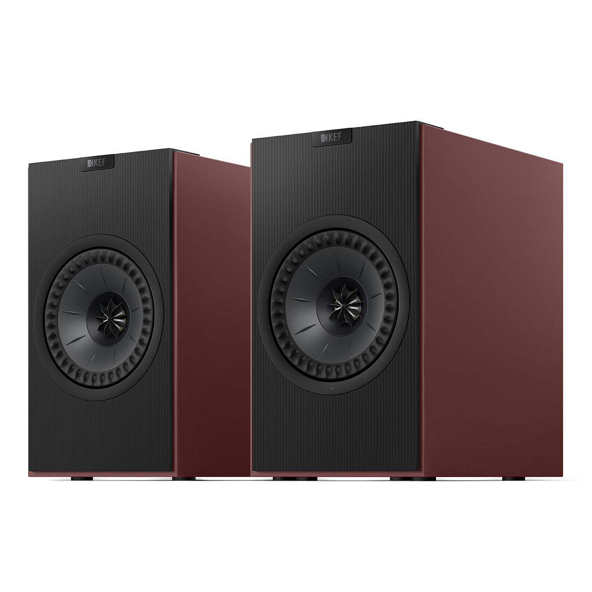 KEF Coda 7 ブックシェルフスピーカー ペア KEF Coda W Bluetooth Bookshelf Speakers - Pair (Vintage Burgundy