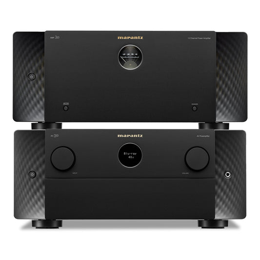 Marantz AMP 20 6 Channel Power Amplifier & AV 30 11.4 Channel Balanced AV Preamplifier Bundle