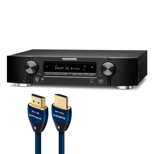 Marantz NR1510 5.2 Channel 4K AV Receiver Bundle with AudioQuest SKY 3m HDMI Cable