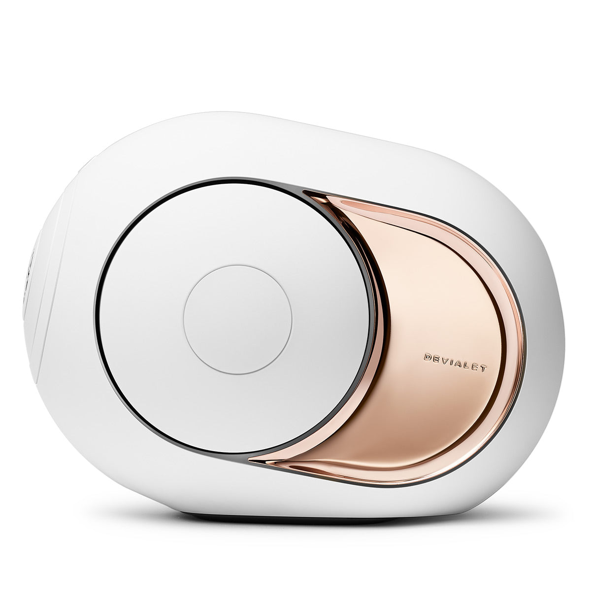 Devialet Phantom I 108dB High-End Wireless Speaker (Gold) with Tree Stand for Phantom I (Matte White) - Each