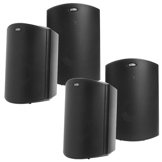 Polk Audio Atrium 5 All Weather Outdoor Loudspeakers - 4 Pack (Black)