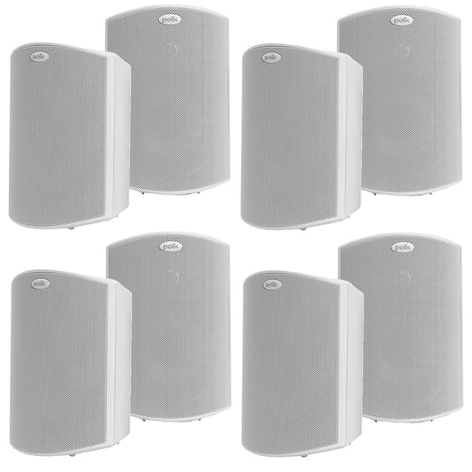 Polk Audio Atrium 6 All Weather Outdoor Loudspeakers - 8 Pack (White)
