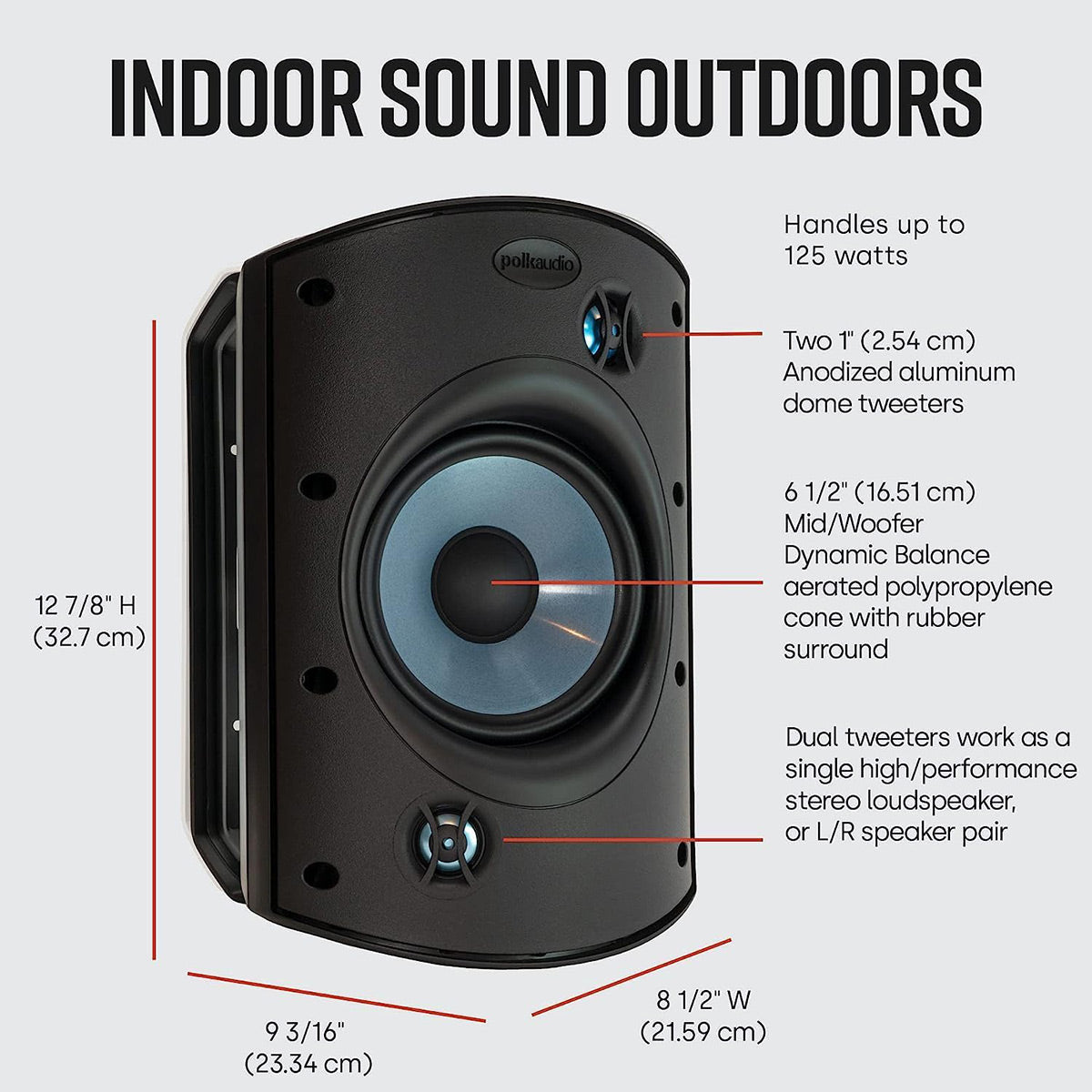 Polk Audio Atrium8 All Weather Outdoor Loudspeakers - Pair (Black)