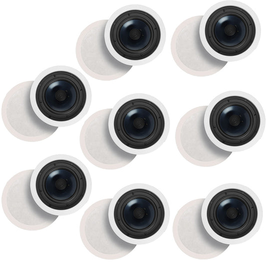 Polk Audio RC60i 2 Way In Ceiling Speakers - 8 Pack (White)