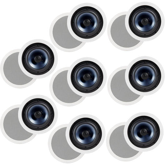 Polk Audio RC80I 2 Way In Ceiling Speakers - 8 Pack (White)