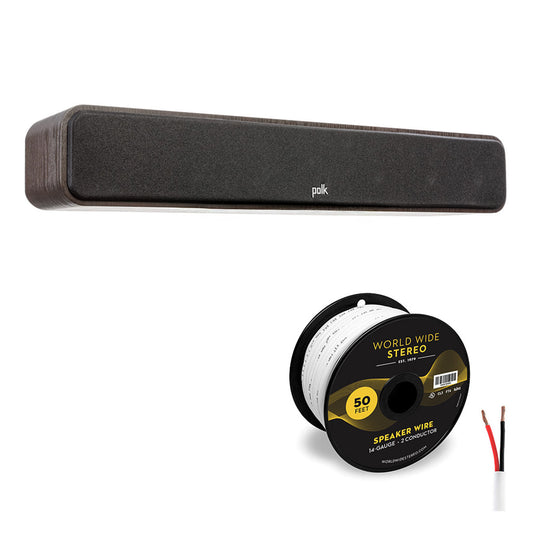 Polk Audio Signature Elite ES35 Center Channel Speaker Cable Bundle (Walnut)