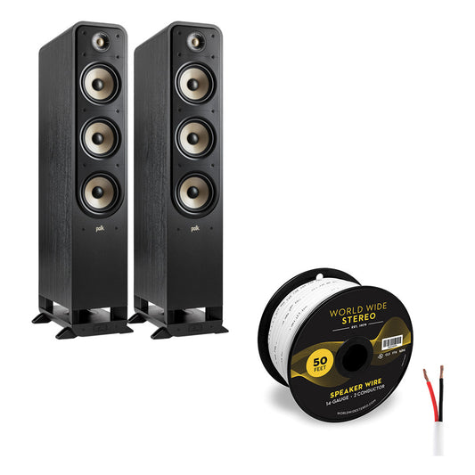Polk Audio Signature Elite ES60 Floorstanding Speaker Cable Bundle (Black)