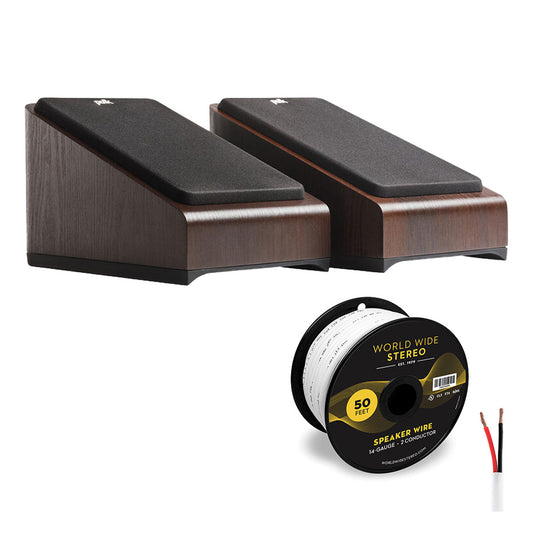 Polk Audio Signature Elite ES90 Dolby Atmos Height Speaker Cable Bundle (Walnut)