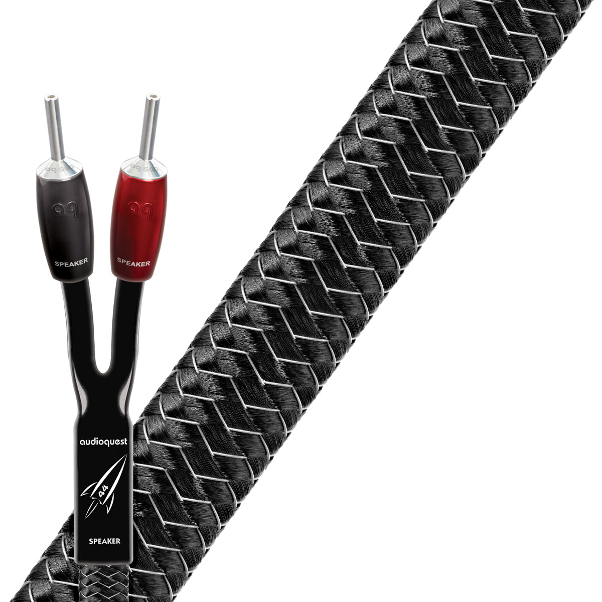 AudioQuest Rocket 44 Full-Range Speaker Cable With 500 Series Silver Banana Plugs - 8 ft. (Pair)
