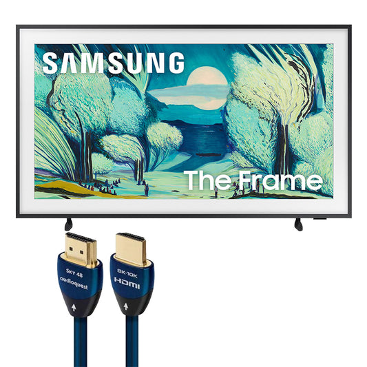 Samsung LS03FAW 50 Inch 4K QLED Frame TV with AudioQuest SKY 3m HDMI Cable
