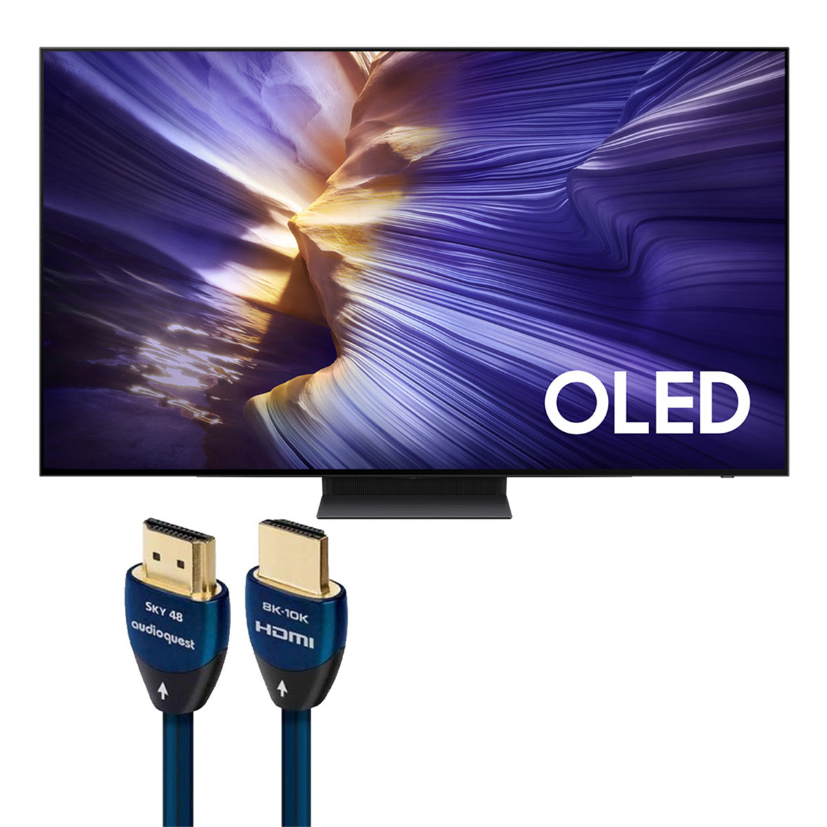 Samsung S90F 55 Inch 4K OLED Smart TV with AudioQuest SKY 3m HDMI