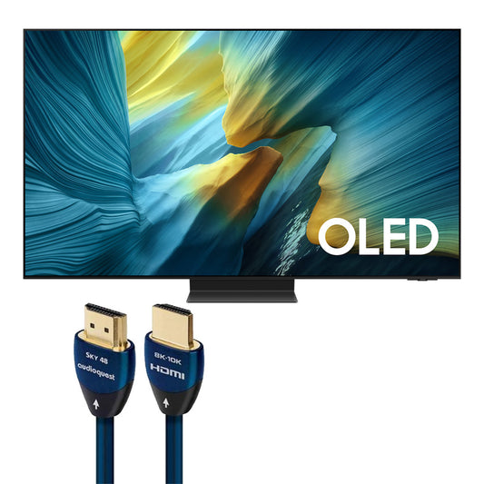 Samsung S95F 55 Inch 4K OLED Smart TV with AudioQuest SKY 3m HDMI Cable