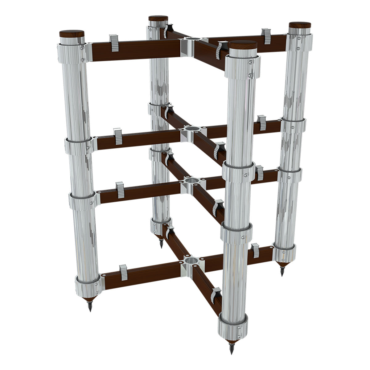 Solid Tech Rack of Silence 4 Regular Audio Rack (Walnut/Silver)