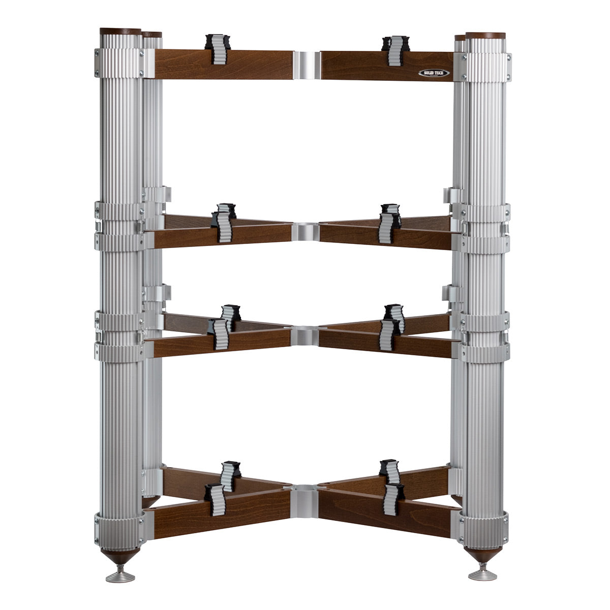 Solid Tech Rack of Silence 4 Regular Audio Rack (Walnut/Silver)