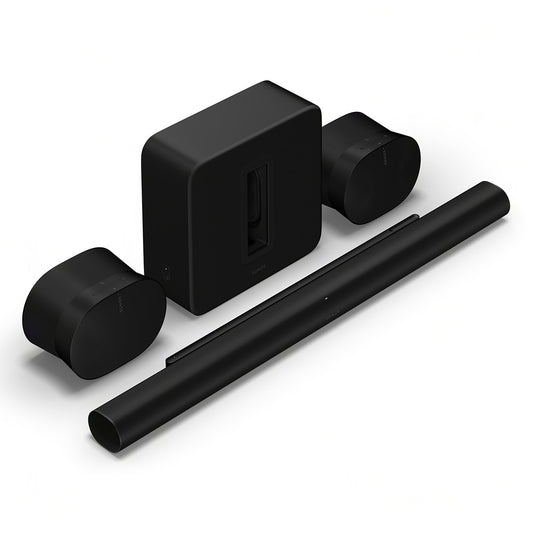 Sonos Ultimate Immersive Set with Arc Ultra Sound Bar, Sub 4 Wireless Subwoofer, and Pair of Era 300 Wireless Speakers (Black)