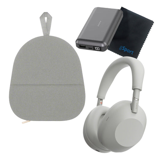 Sony WH-1000XM6 Wireless Noise Cancelling Over Ear Headphone Bundle with gSport Accessory Kit (Silver)