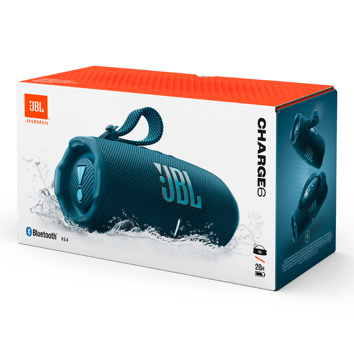 JBL Charge 6 Waterproof Portable Speaker Bundle with gSport Silicone Sleeve (Blue)