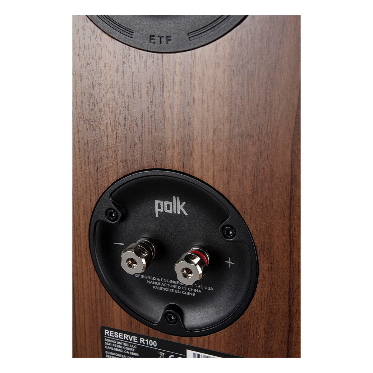 Polk Audio Reserve R100 Bookshelf Speaker Cable Bundle (Walnut)
