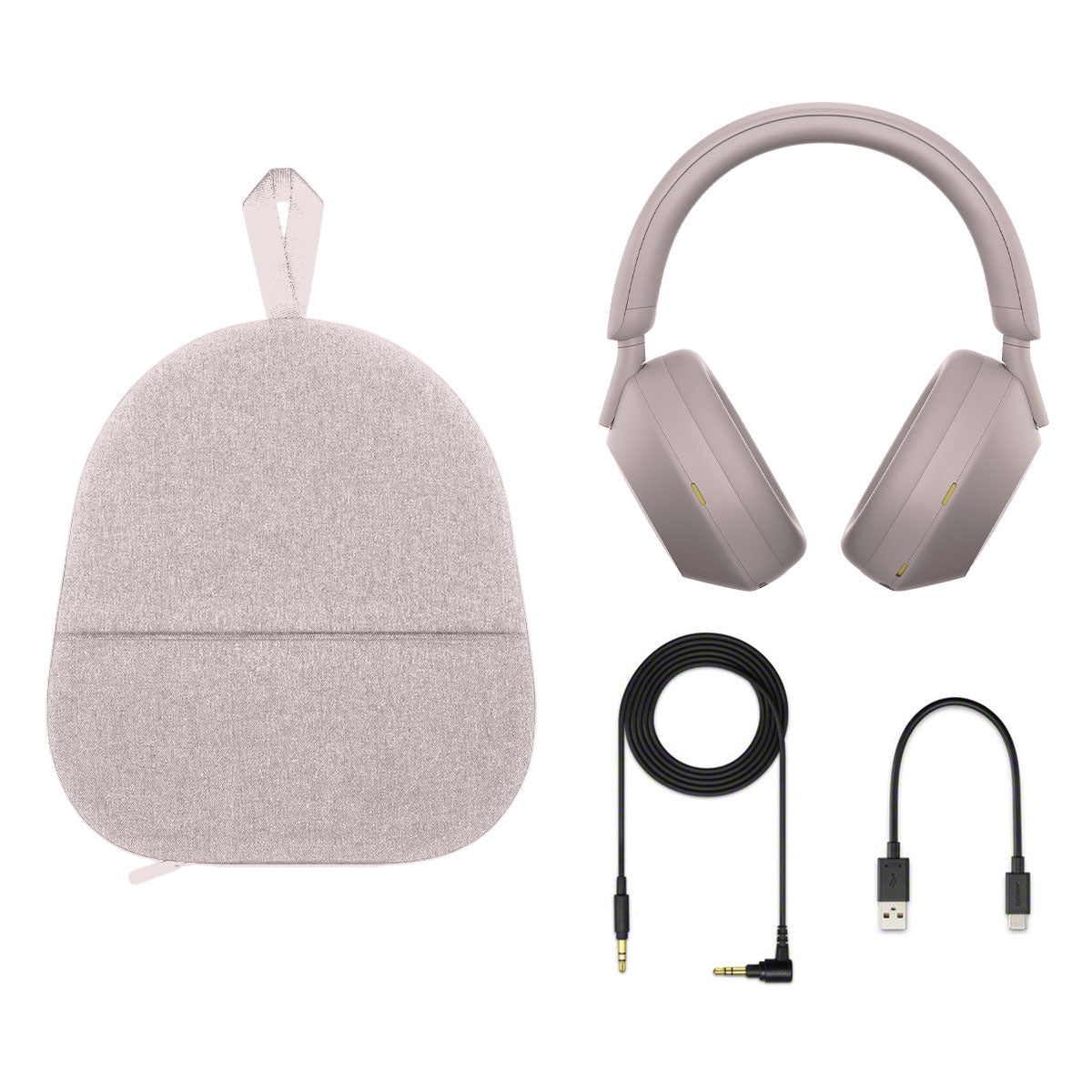 Sony WH-1000XM5 Wireless Noise Cancelling Over-Ear Headphones Bundle with gSport Accessory Kit (Pink)