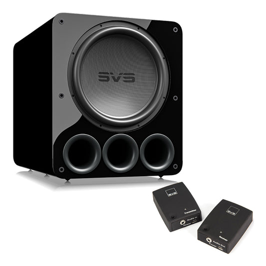 SVS PB17-Ultra 17 Inch Ported Subwoofer with SoundPath Wireless Audio Adapter (Piano Gloss Black)