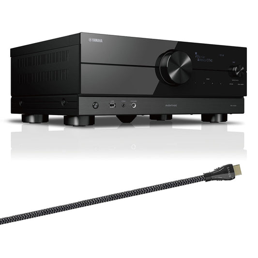 Yamaha RX-A2A AVENTAGE 7.2 Channel AV Receiver with Sanus Ultra High Speed 8K 6.56 ft. HDMI 2.1 Cable