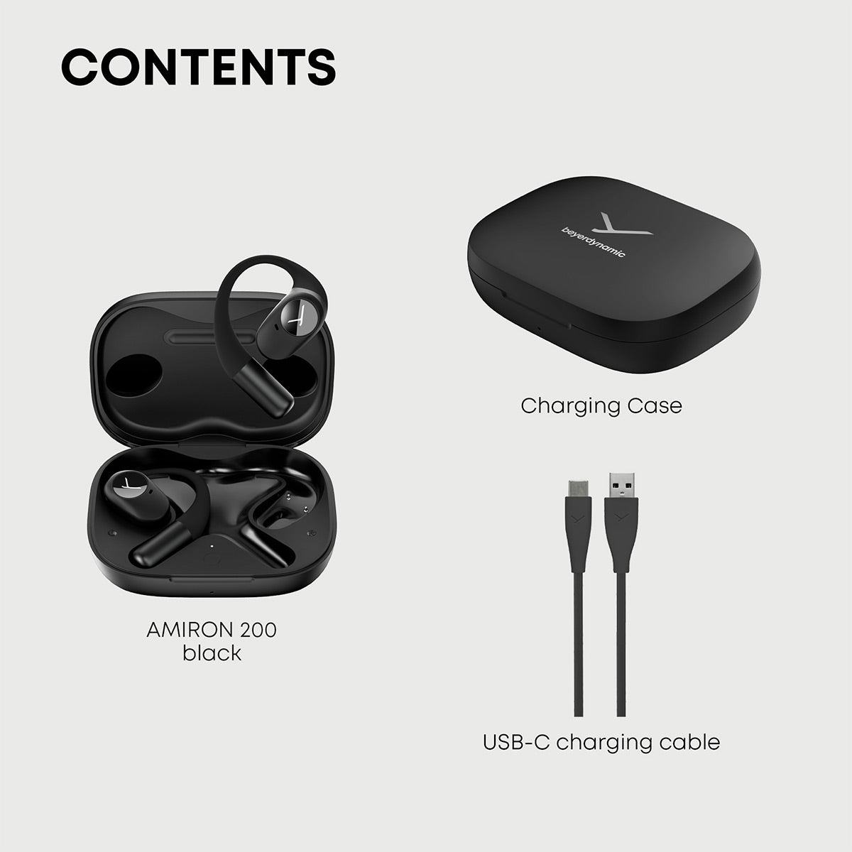 Beyerdynamic AMIRON 200 Open True Wireless Earphones (Black)