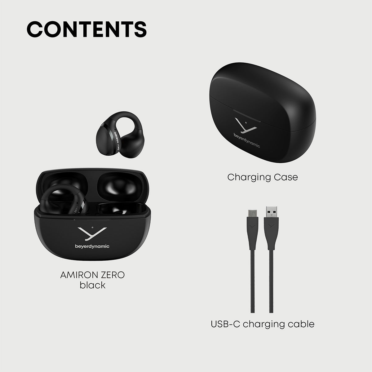 Beyerdynamic AMIRON ZERO Open-Ear Clip-on Earbuds (Black)