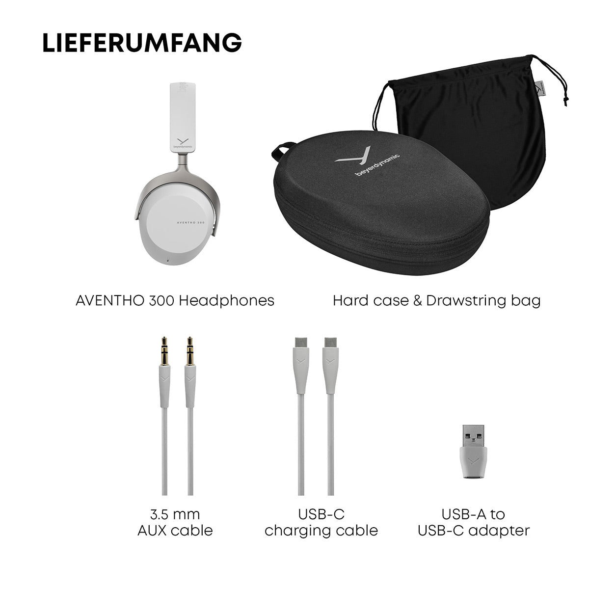 Beyerdynamic AVENTHO 300 Wireless Over-Ear Headphones with Active Noise Cancellation (Nordic Grey)