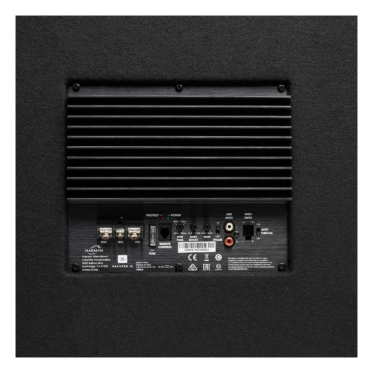 JBL BassPro 12 Car Audio Powered 12" Subwoofer System with Slipstream Port Technology