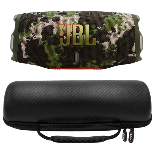 JBL CHARGE 6 Waterproof Portable Speaker Bundle with gSport Carbon Fiber Case (Camo)