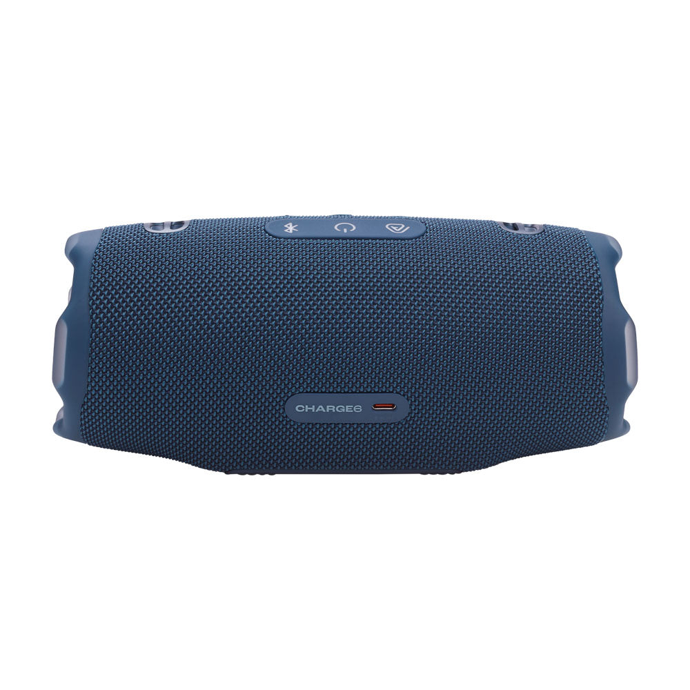 JBL CHARGE 6 Waterproof Portable Speaker Bundle with gSport Carbon Fiber Case (Blue)