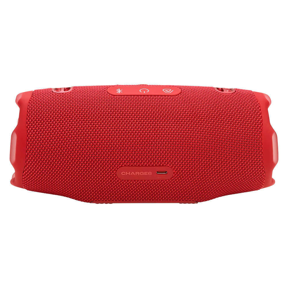 JBL CHARGE 6 Waterproof Portable Speaker Bundle with gSport Carbon Fiber Case (Red)