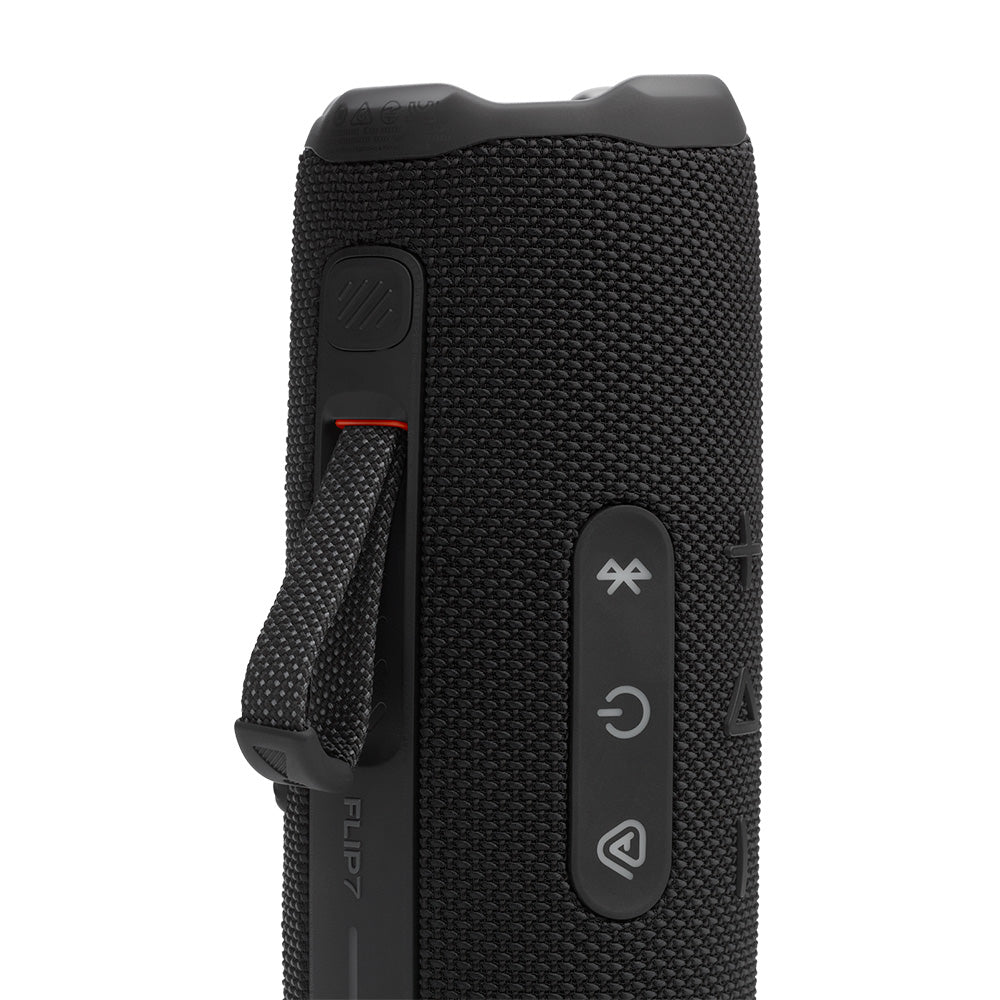 JBL FLIP 7 Waterproof Portable Speaker Bundle with gSport Carbon Fiber Case (Black)