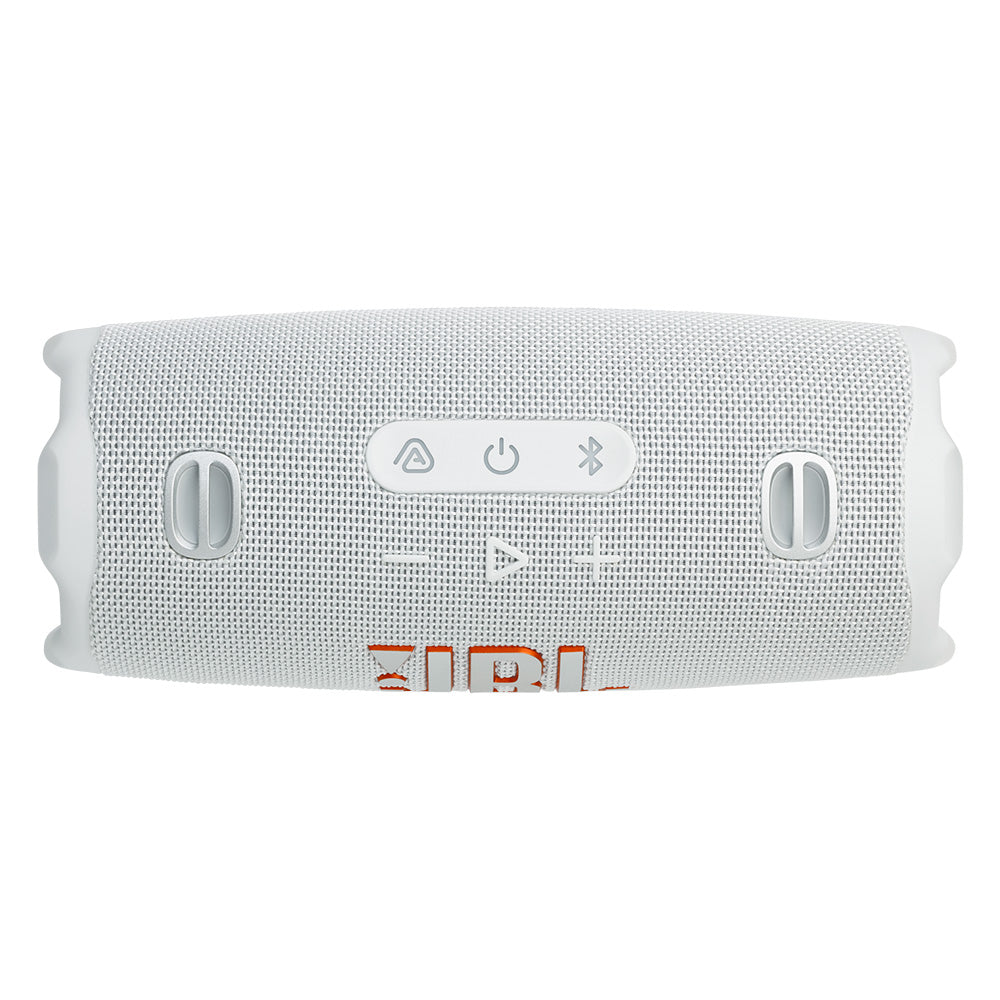 JBL CHARGE 6 Waterproof Portable Speaker Bundle with gSport Carbon Fiber Case (White)