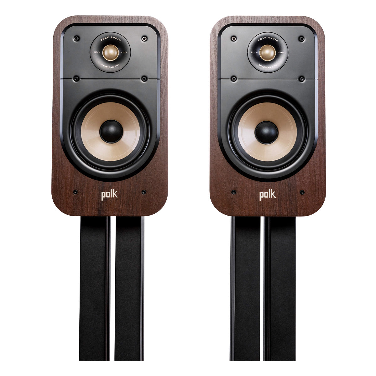 Polk Audio Signature Elite ES20 Bookshelf Speaker Cable Bundle (Walnut)
