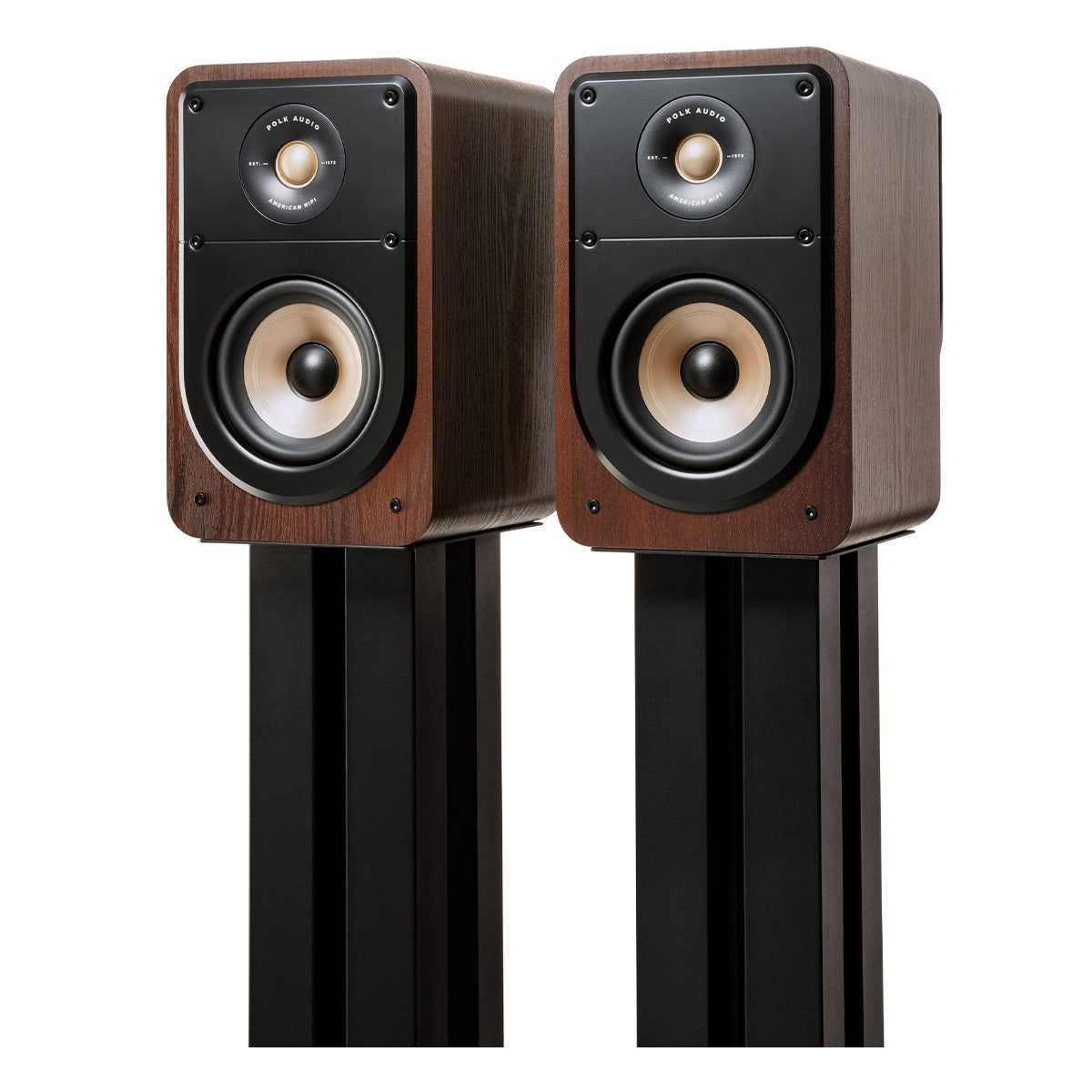 Polk Audio Signature Elite ES15 Compact Bookshelf Speakers - Pair (Walnut)