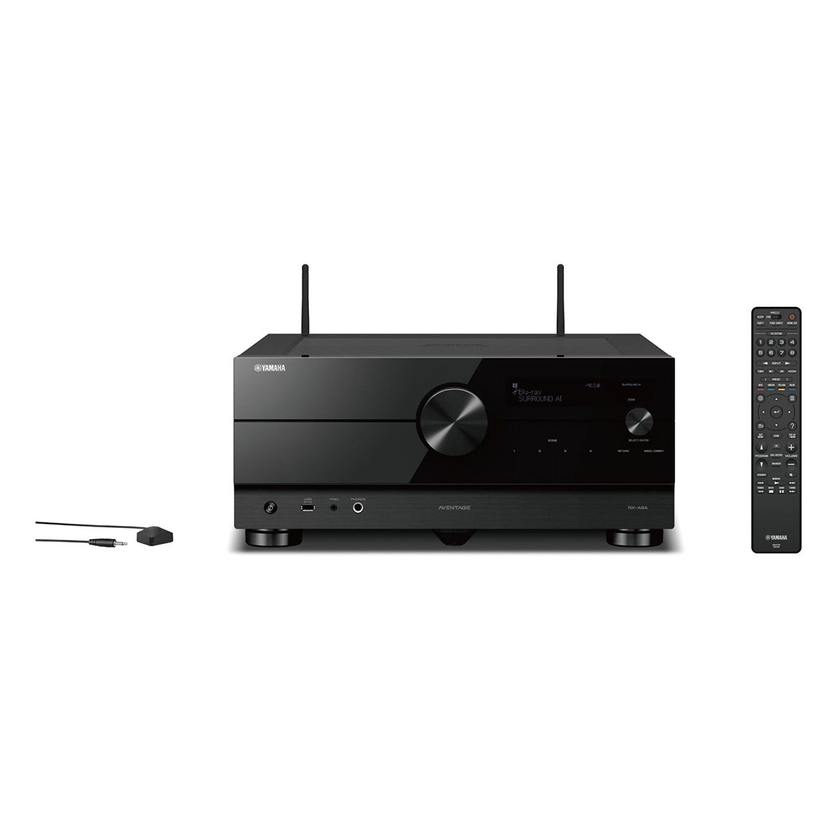 Yamaha RX-A8A AVENTAGE 11.2 Channel AV Receiver with Sanus Ultra High Speed 8K 6.56 ft. HDMI 2.1 Cable