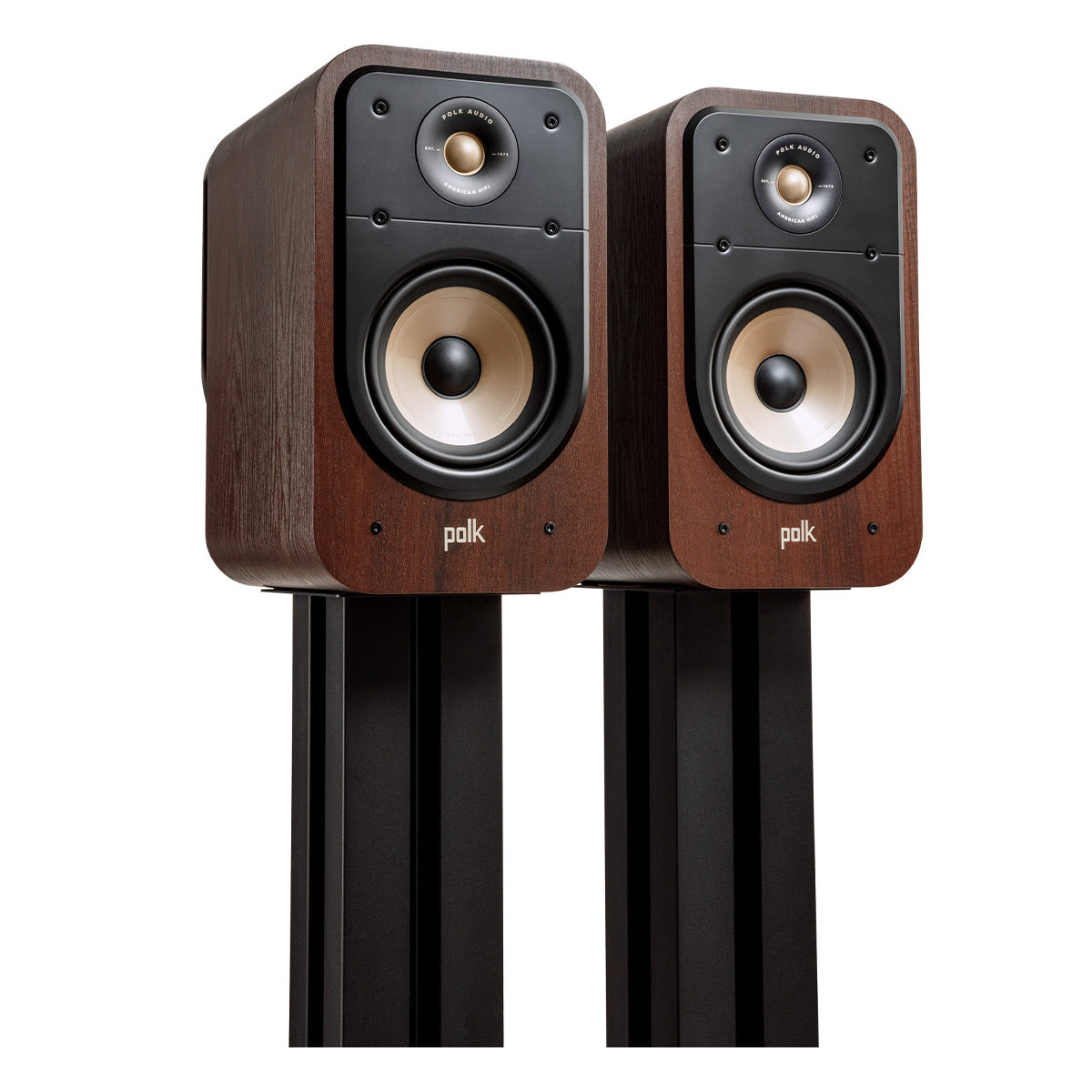Polk Audio Signature Elite ES20 Bookshelf Speaker Cable Bundle (Walnut)