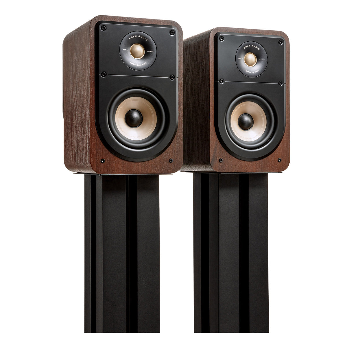 Polk Audio Signature Elite ES15 Compact Bookshelf Speakers - Pair (Walnut)