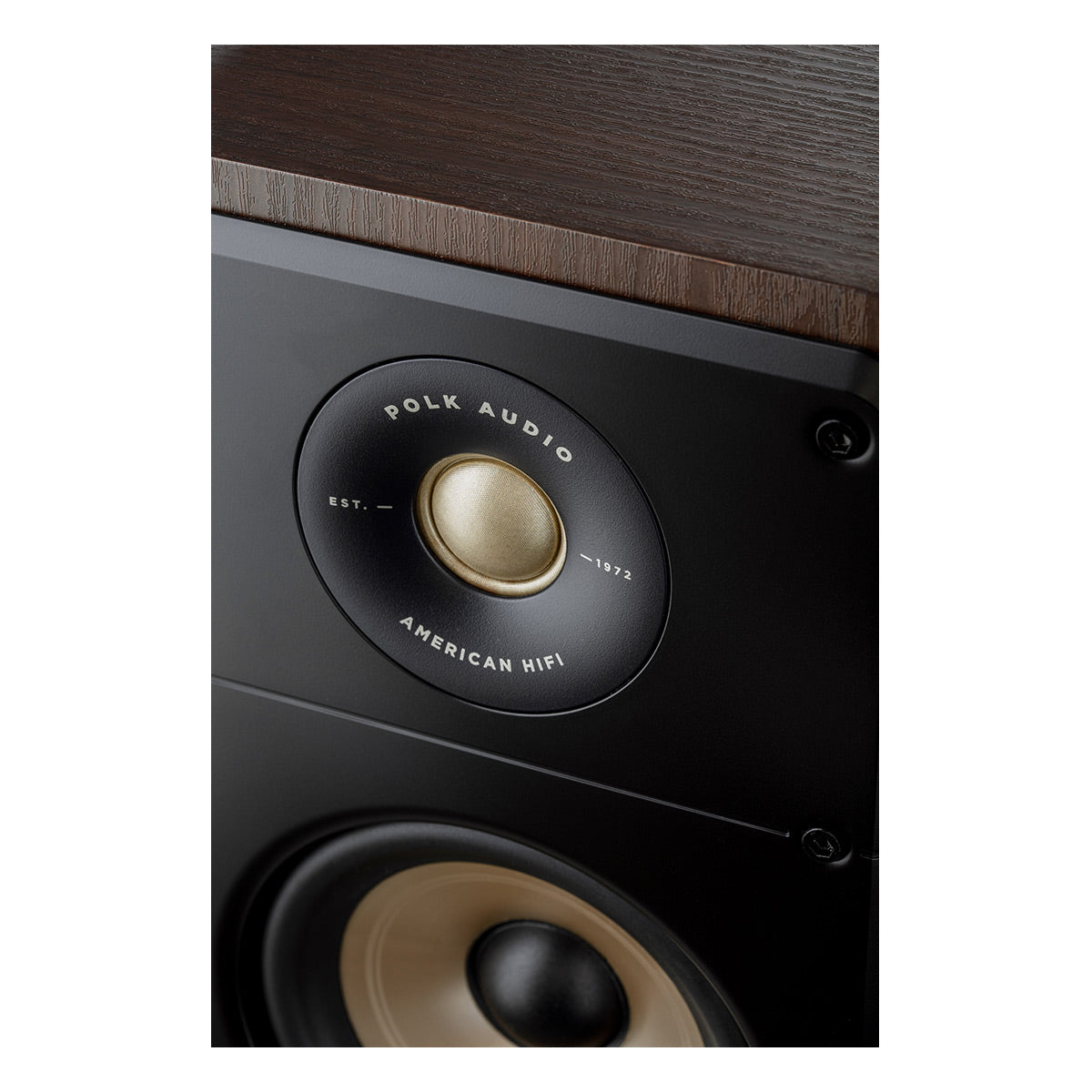 Polk Audio Signature Elite ES15 Compact Bookshelf Speakers - Pair (Walnut)