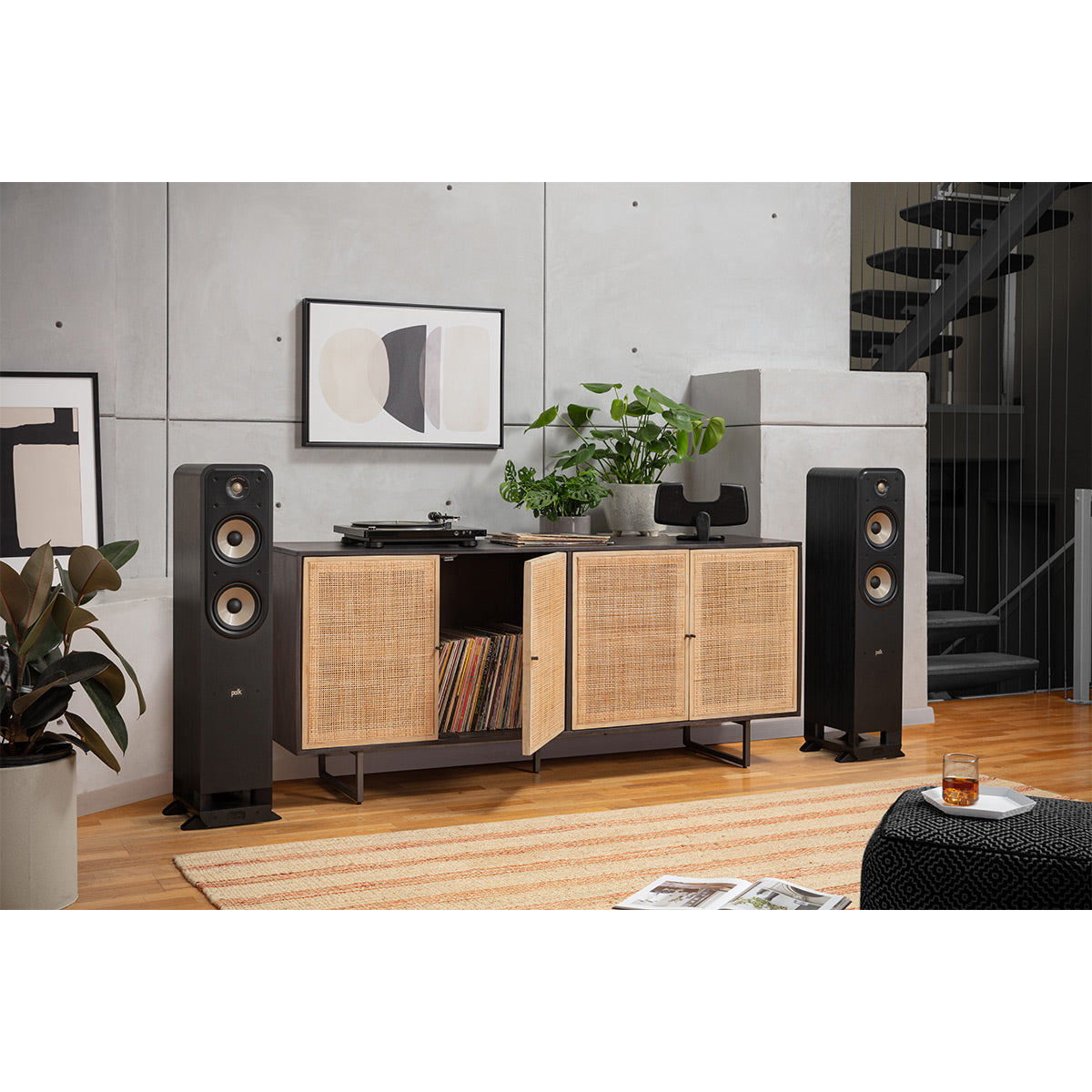 Polk Audio Signature Elite ES55 Hi-Fi Home Theater Floorstanding Speakers - Pair (Black)