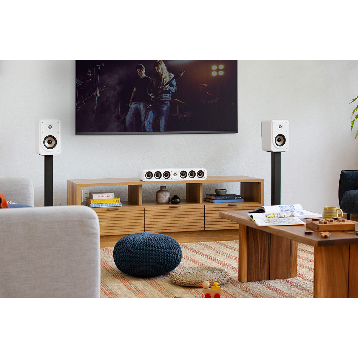 Polk Audio Signature Elite ES15 Compact Bookshelf Speakers - Pair (White)