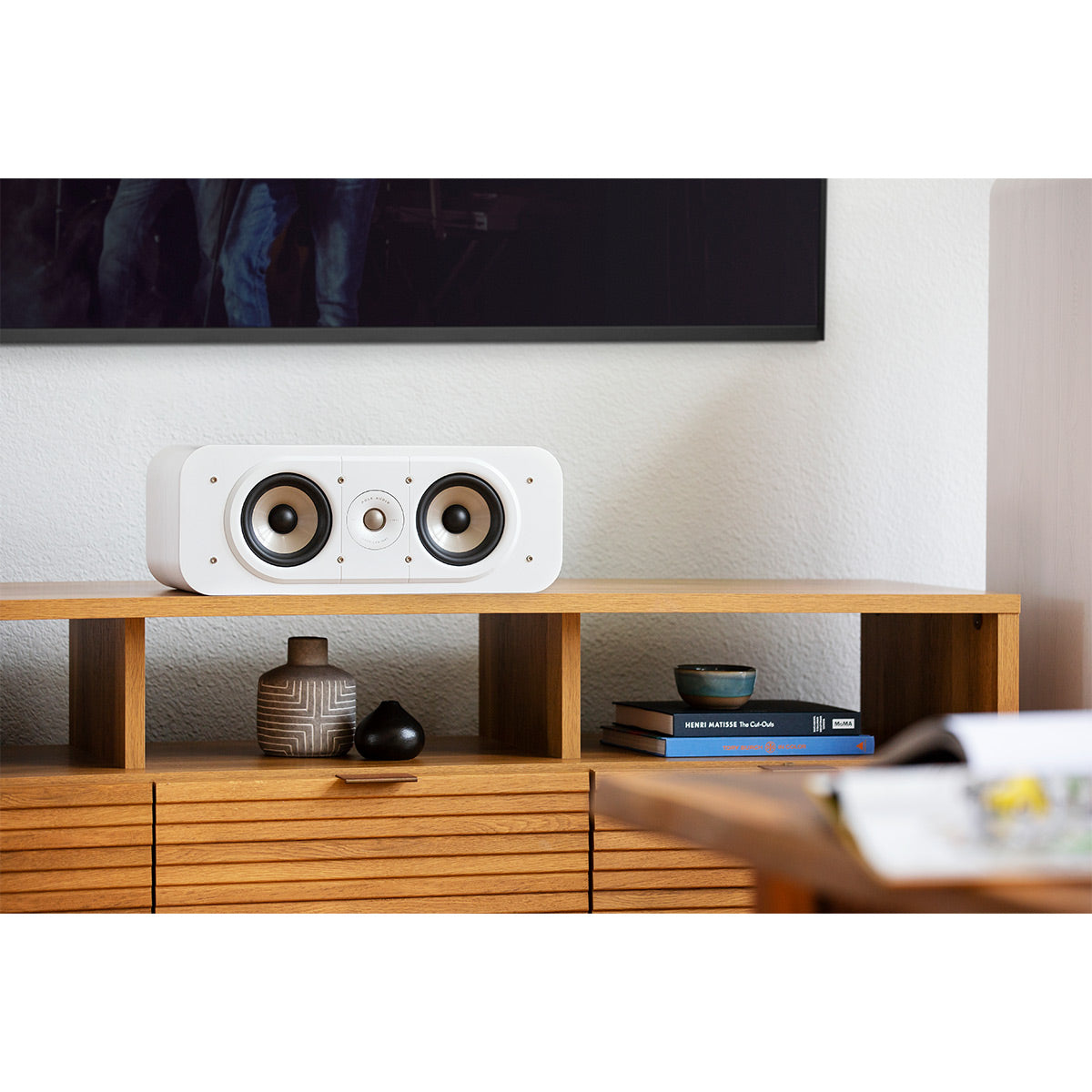 Polk Audio Signature Elite ES30 Center Channel Speaker Cable Bundle (White)