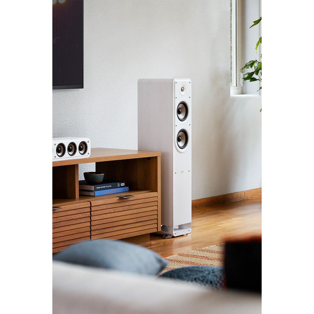 Polk Audio Signature Elite ES55 Floorstanding Speaker Cable Bundle (White)